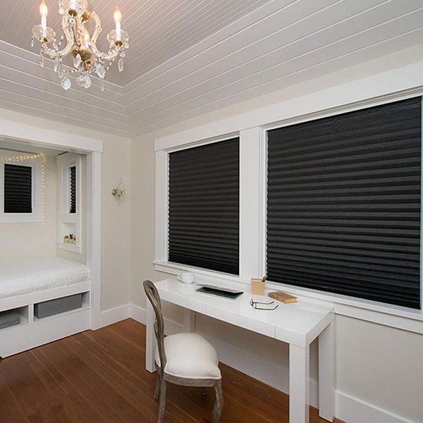 

curtain & drapes self-adhesive non-woven fabric for pleated blind shade zebra roller half blackout curtains bedroom bathroom kitchen