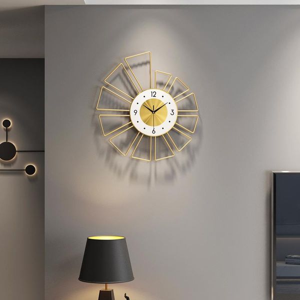 

wall clocks luxury gold clock large living room nordic design metal bedroom vogue reloj pared home decor eb5wc