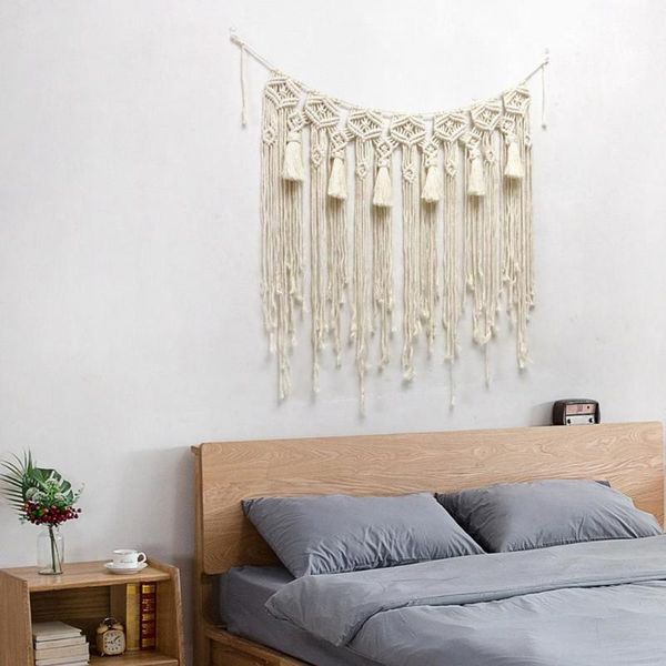 

tapestries 80x90cm lace tassel door curtain hand-woven tapestry bohemia style living room wedding background hanging decoration
