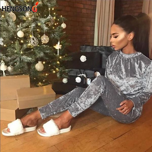 

autumn winter women tracksuit velvet hoodies + pants 2 pcs sport sets female velour fitness set traning exercise gym clothing, White;black