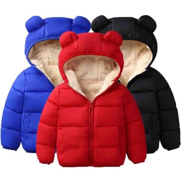 Детские куртки зимняя куртка мальчики теплые мультфильм пальто хлопка детей верхняя одежда 210515