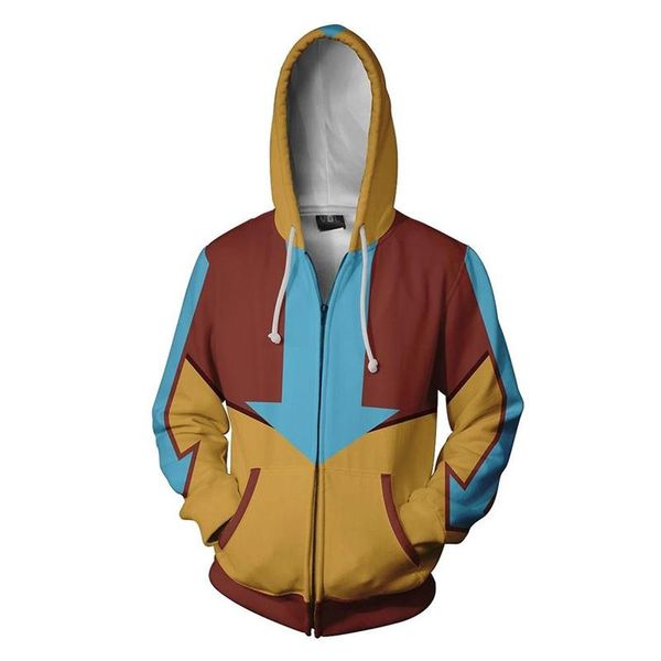 

men's hoodies & sweatshirts anime avatar the last airbender 3d printed fashion men women zipper hoodie harajuku cosplay couple streetwe, Black
