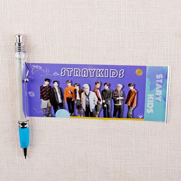 

gel pens kpop stray kids banner pen got7 twice itzy txt seventeen fashion fans gifts with cute po
