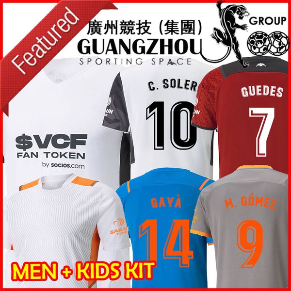 

21 22 valencia cf soccer jerseys carlos soler guedes gaya 2021 2022 camisetas fÃºtbol men kids kit youth training warm up football shirt raci, Black;yellow