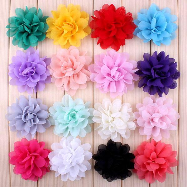 

decorative flowers & wreaths 20pcs 7cm chiffon gauze flower artificial fabric silk head for diy wedding party home decorations floral wreath
