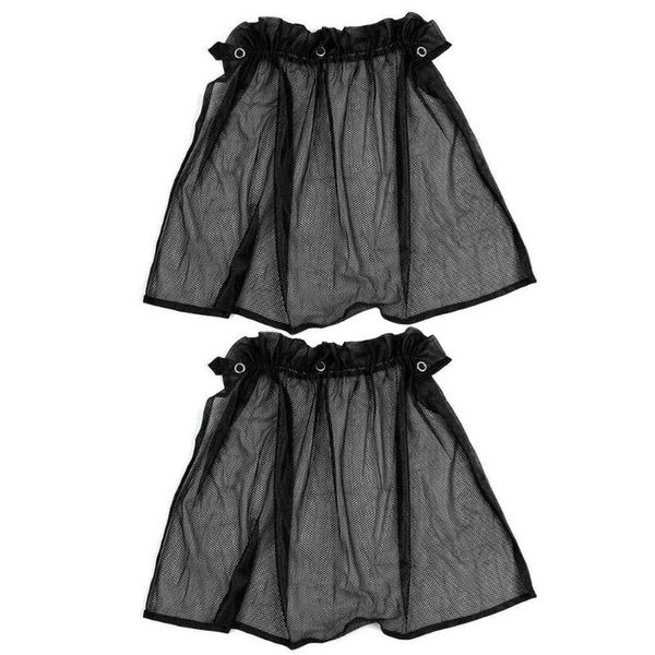 

car sunshade 2 pcs window sun shade mesh side curtain uv protection with suction cups fixing (black)
