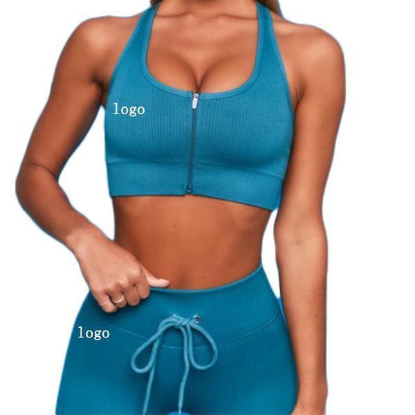 

breathable seamless rib sports set fitness gym outfit short sleeve 2 piece women workout yoga