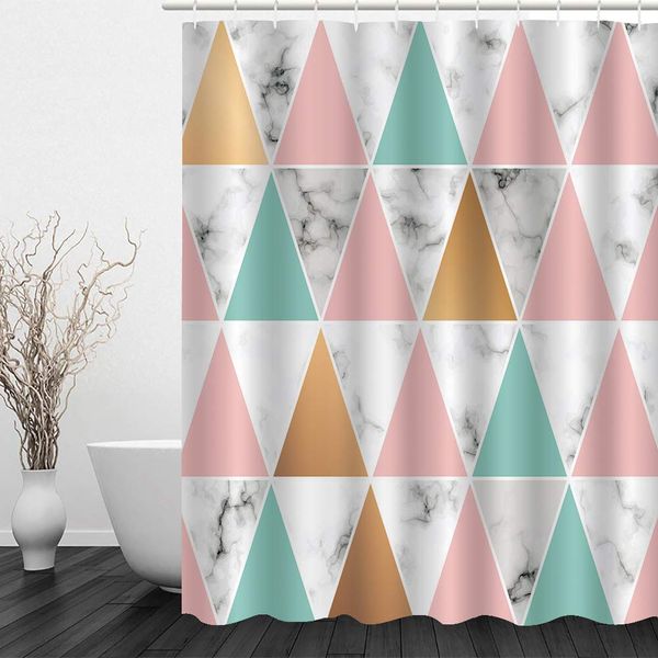 

polyester floral shower curtain set with hooks vector marble texture, seamless pattern design with decorative bath curtain