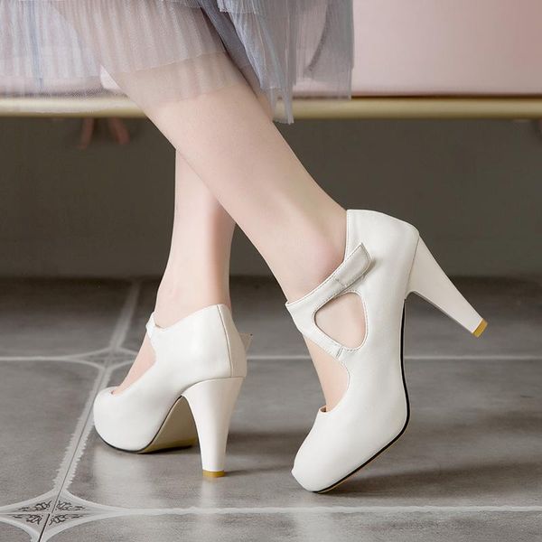 

dress shoes 2021 mary janes women ol high heels black flock pumps female platform winter thick with autumn round single