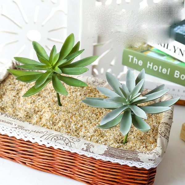 

decorative flowers & wreaths 16cm artificial lotus succulent plants pvc green deskbonsai home garden decoration fake