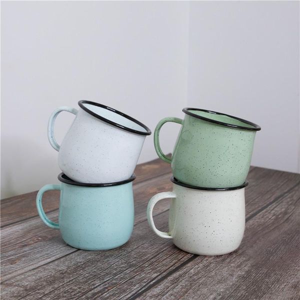 

mugs exported to america retro nostalgic big belly enamel mug water cup coffee milk