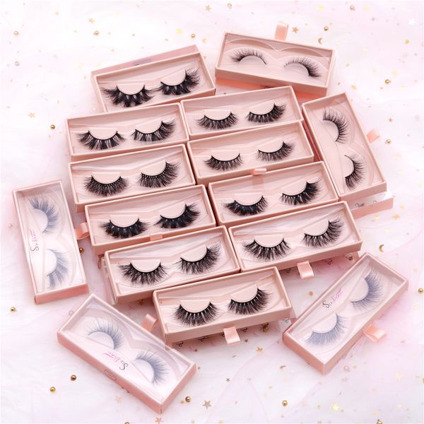 

3d mink eyelashes fluffy soft false eyelash dramtic thick curly cross fake eye lashes extension makeup tool sixdian cruelty lash wholesale