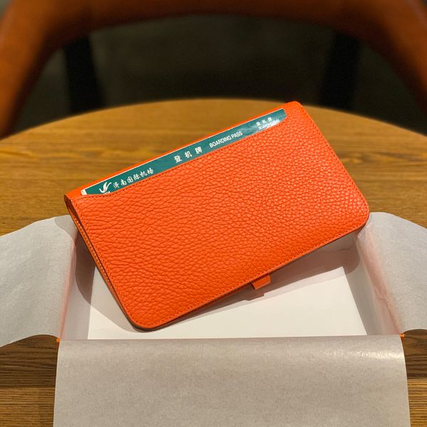

jessica jung celebrity style leather wallet womens long air ticket passport holder 2020 new clutch wallet, Brown;gray