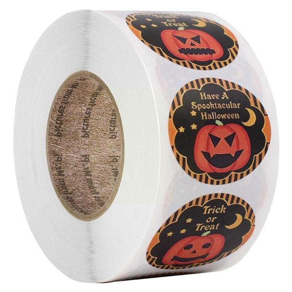 

gift wrap 500 halloween pumpkin stickers holiday party decoration wall for friends home sticker bar x4p1