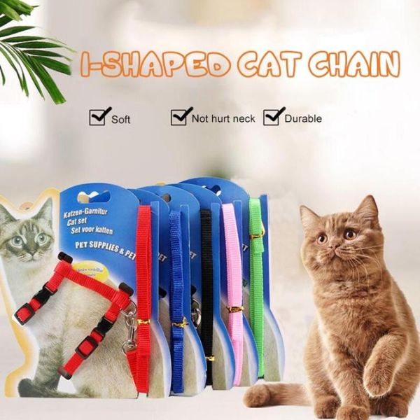 

pet cat leash rope nylon anti-obesity training lead strap anti-loss traction harness dog collars & leashes