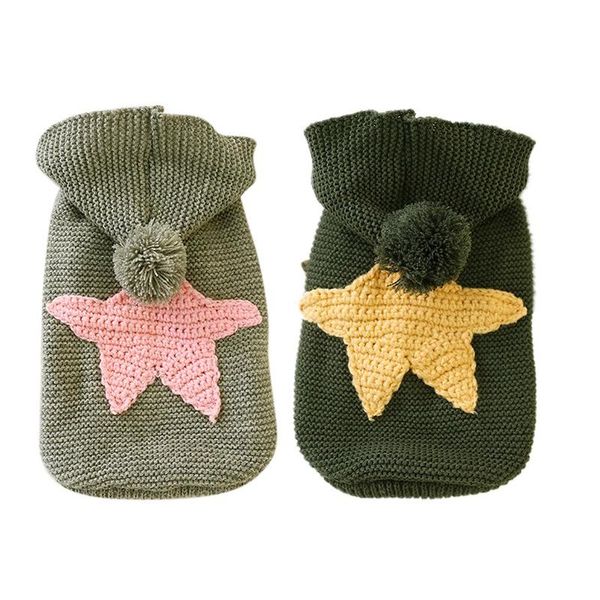 

dog apparel puppy winter sweater warm pet clothe cat teddy knitted hooded coats
