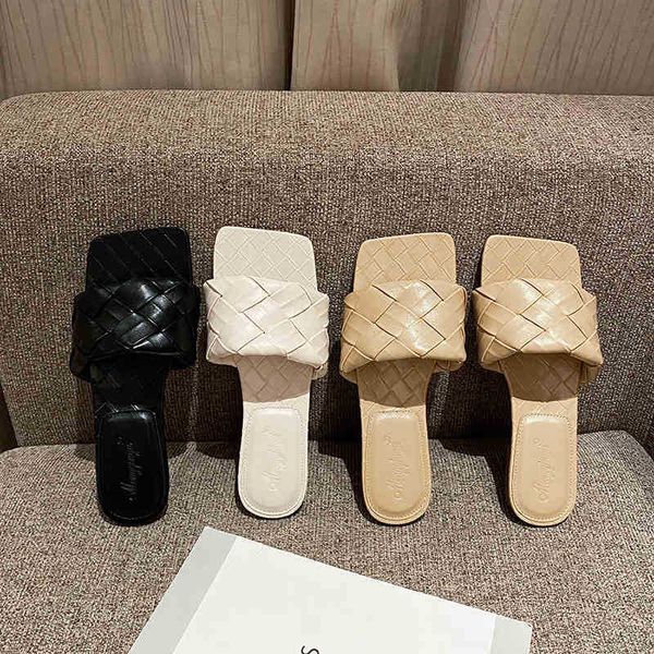 

net red slippers for women's outer wear zlh, Black