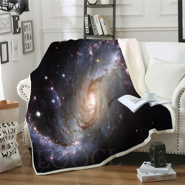 

cloocl blankets astronomical vast galaxy 3d print casual style sofa travel throw blanket teens plush quilt