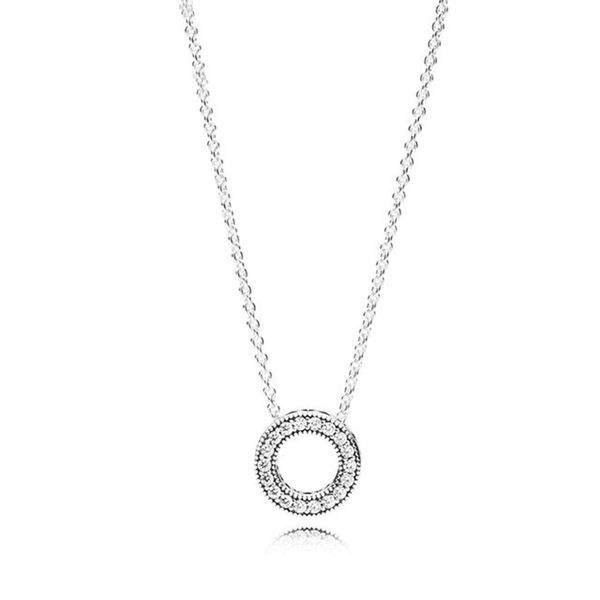 

new 2021100% 925 sterling silver 397436cz necklace fashion luxury and charming fit diy women original jewelry gift