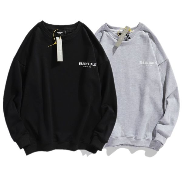 

brand hoodie fashion mens autumn winter fear reflective skateboard loose s fog hoody hooded sweatshirt, Black