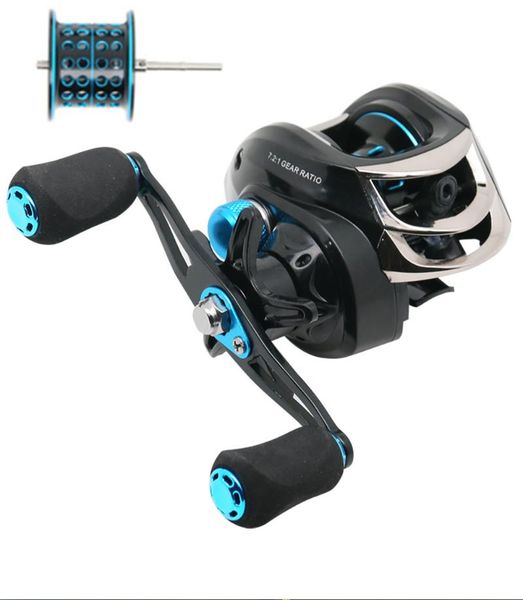 

double spool fishing reel baitcasting 7.2:1 high speed 8kg max drag reinforced carp accessories reels