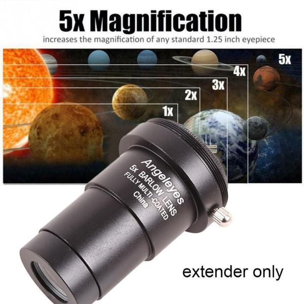 

lens adapters & mounts angeleyes m42x0.75 metal 5x barlow telescope binoculars eyepiece for astronomical inches 31.7mm 1.25 b8v7