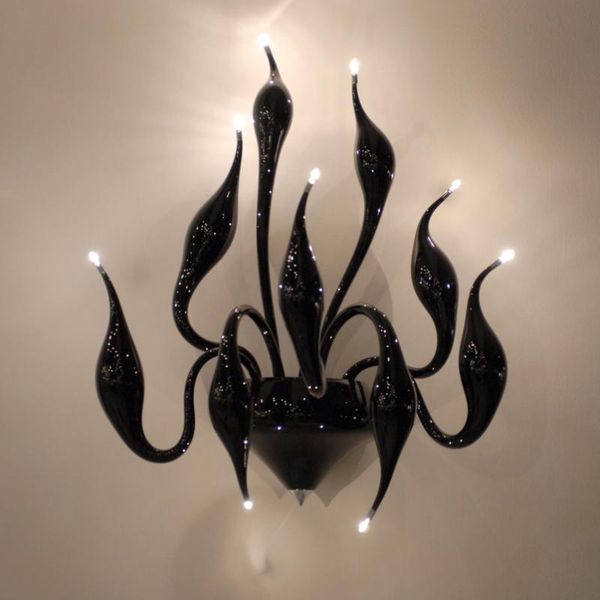 

wall lamp italian modern swan light blown glass sconce (9 head ,18 kinds of color) +