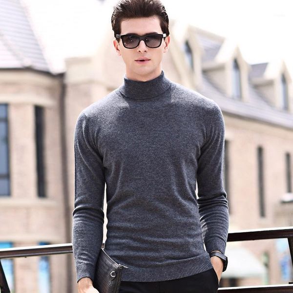 

men's sweaters mrmt 2021 brand autumn and winter sweater self-cultivation high-collar knitted for male young long-sleeved, White;black