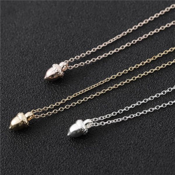 

charm bracelets cute cartoon pinecone bracelet tiny acorn minimal pine cone small squirrel nut for women jewelry, Golden;silver