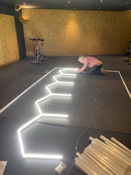 

working light ge8001 design hexagon led for home garage and commercial systems