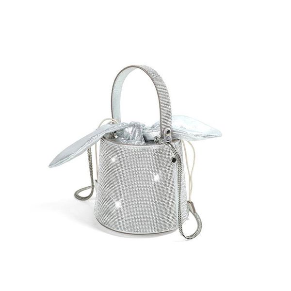 

evening bags fashion women party shining diamond bucket shoulder bag bling female crystal tote purses cross body