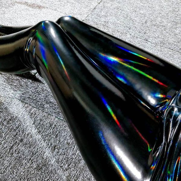 

women's leggings fashion ladies pu leather black seamless gothic slim long pants women high waist skinny