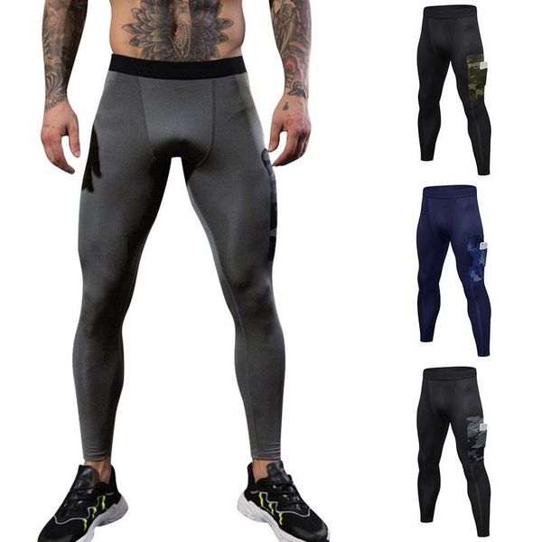 

men's pants elastic legging casual male skinny nice gym men running workout trousers joggers quick dry, Black