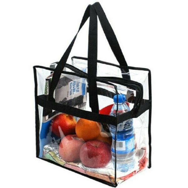 

women clear plastic cosmetic bag transparent handbag toiletry for women's fashion travel portable ladies makeup wash pouch bags & cases