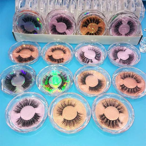 

rainsin dhl 100pairs 15mm eyelashes natural mink false cruelty fluffy lash wholesale 3d lashes medium short bulk1