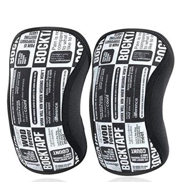 

elbow & knee pads 7mm neoprene weightlifting sport compression powerlifting squat gym training support protector basketball kneepad, Black;gray