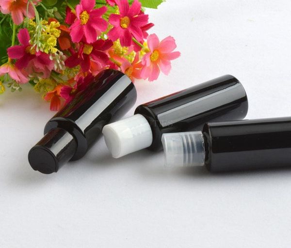 

storage bottles & jars 200pcs 50ml black plastic lotion bottle, liquid cream container with press cap, 2oz empty shampoo