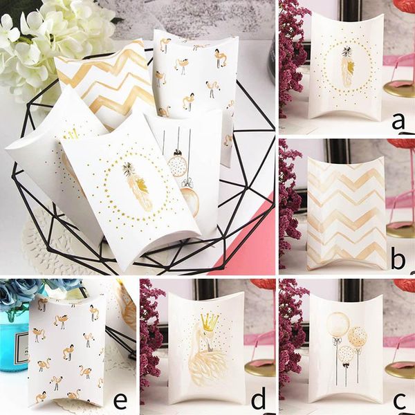 

5pcs pillow shape 10x11x2.8cm candy box decoration gift christmas party decorate ornament supplies wrap