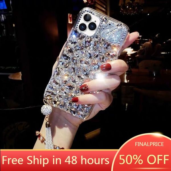 

apple's 12 promax with diamond mobile phone case iphone 12 / 11 pro max can customized