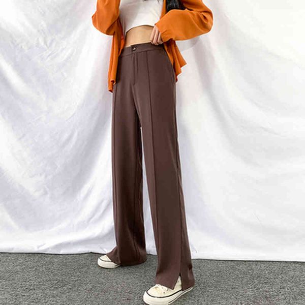 

women's pants & capris 5xl brown drape wide-leg texture suit spring and autumn trousers high waist mopping thin y90w, Black;white