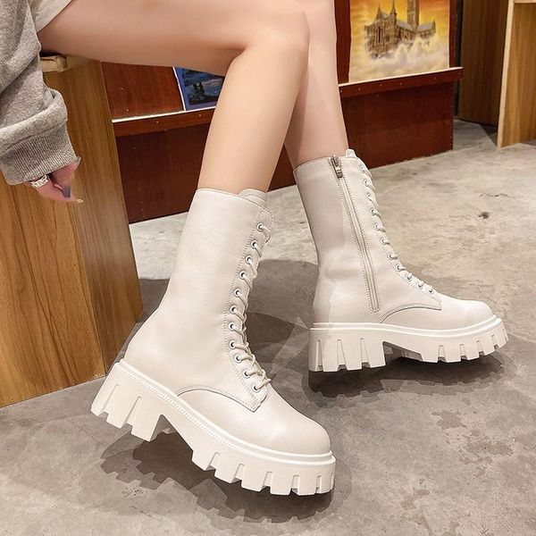 

boots 2021 autumn/winter women's barrel fashion platform joker sponge cake bottom., Black