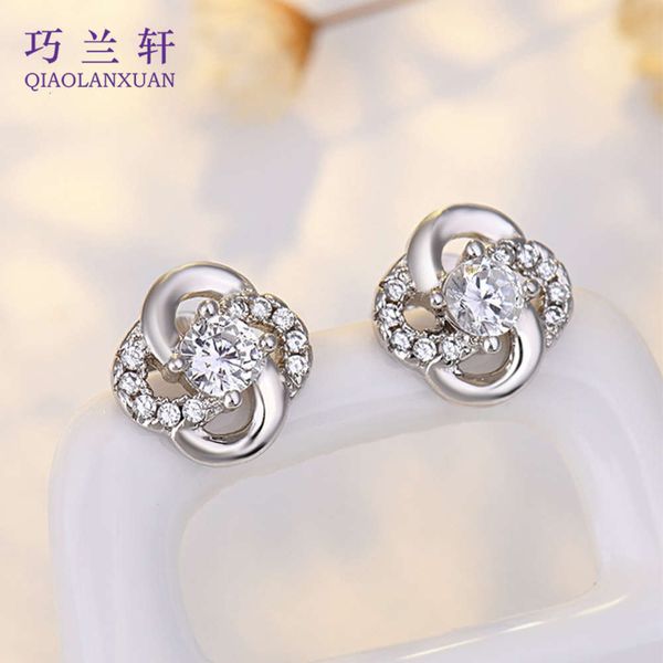 

fashion zircon earrings temperament windmill simple inlaid