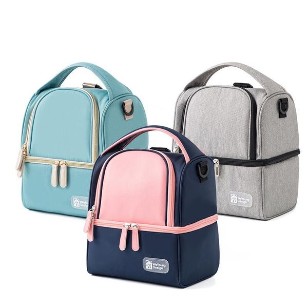 

diaper bags double layer milk storage bag thickened bottle heat preservation breast fresh keeping single shoulder back