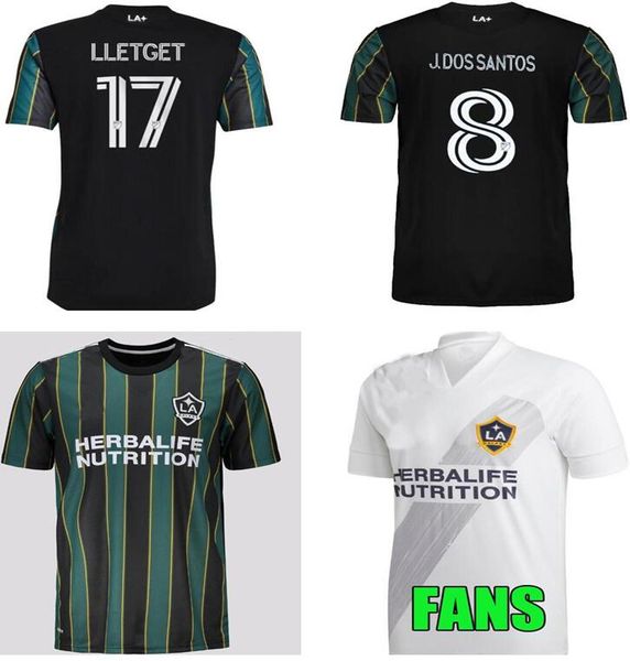

mls 2021 2022 los angeles la galaxy soccer jerseys fan version chicharito j.dos santos kljestan 21 22 lletget men away football shirtsmknv, Black;yellow