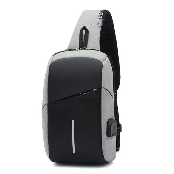 

waist bags fashion men male casual waterproof sling bag oxford crossbody for messenger black grey shoulder