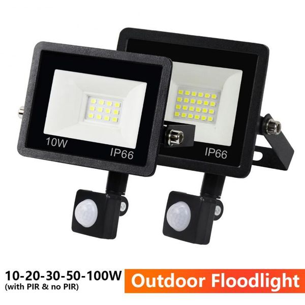 

floodlights pir motion sensor led floodlight 220v waterproof spotlight 10w 30w 50w 100w flood light outdoor lighting for garden street wall