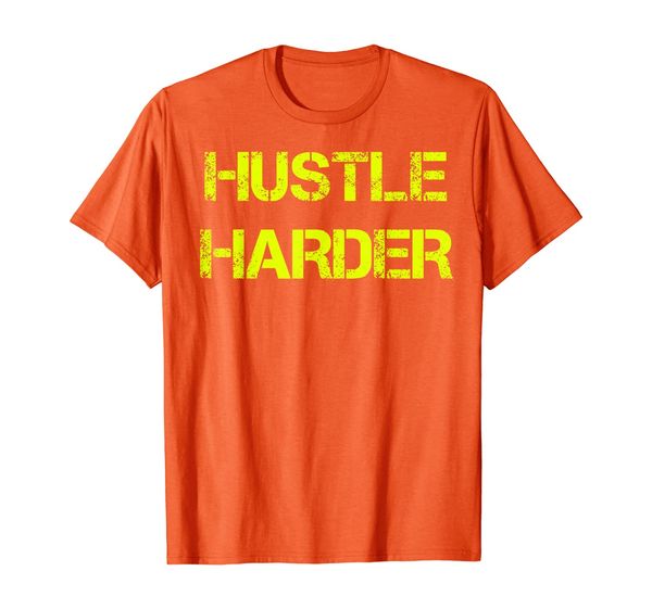 

hustle harder t-shirt, White;black