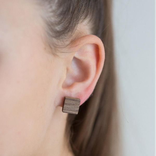 

statement earrings wood stud for women elegant wedding jewelry pendientes mujer moda 2021 brincos eh907, Golden;silver