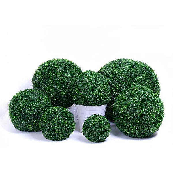 

decorative flowers & wreaths artificial milan grass ball simulation green plants fake flower for wedding home garden outdoor diy decoration