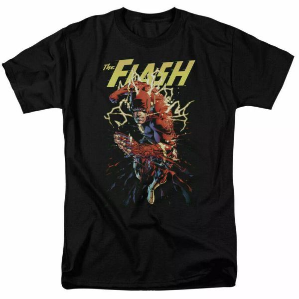 

The Flash Ripping Apart T Shirt Licensed Comic Book Tee Black, White;black